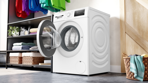 Bosch | Washing Machine | WAN2401LSN | Energy efficiency class A | Front loading | Washing capacity 8 kg | 1200 RPM | Depth 59 cm | Width 59.8 cm | Display | LED | Steam function | White