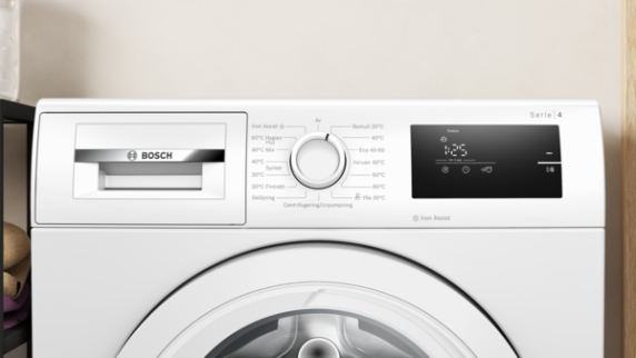 Bosch | Washing Machine | WAN2401LSN | Energy efficiency class A | Front loading | Washing capacity 8 kg | 1200 RPM | Depth 59 cm | Width 59.8 cm | Display | LED | Steam function | White