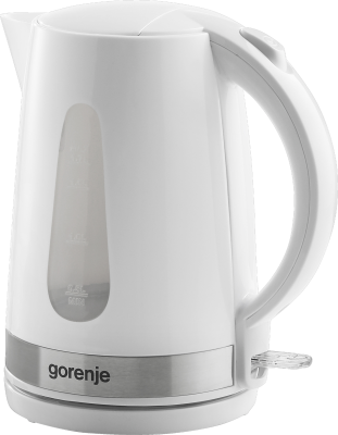 Gorenje | Kettle | K17WE | Electric | 2200 W | 1.7 L | Plastic / Metal | 360° rotational base | White