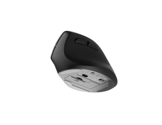 Natec | Vertical Mouse | Crake 2 | Vertical Mouse | Wireless | Bluetooth, 2.4GHz | Black