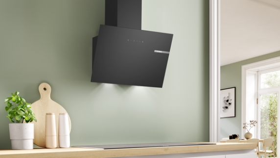 Bosch | Hood | DWK65DK60 | Wall mounted | Energy efficiency class A | Width 59 cm | 430 m³ / h | Electronic control | LED | Black
