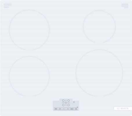 Bosch | Hob | PUE612BB1J | Induction | Number of burners / cooking zones 4 | Touch | Timer | White