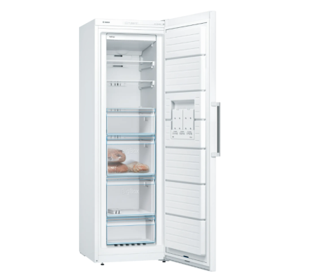Bosch | Freezer | GSN36CWEP | Energy efficiency class E | Upright | Free standing | Height 186 cm | Total net capacity 242 L | No Frost system | White