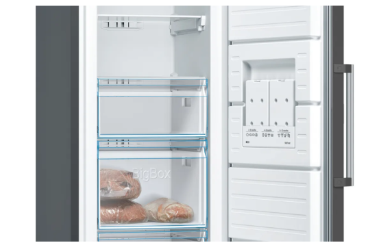 Bosch | Freezer | GSN36VXEP | Energy efficiency class E | Upright | Free standing | Height 186 cm | Total net capacity 242 L | No Frost system | Stainless steel