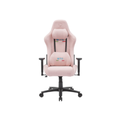 Onex Short Pile Linen; Metal; Nylon base | Gaming Chairs | STC Snug L Series | Pink