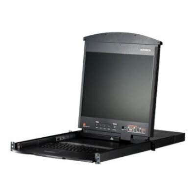 Aten | 8-Port Cat 5 Dual Rail 17" LCD KVM Switch with Daisy-Chain Port | KL1508AM-AXA-AG | 1 x USB Type-A Female