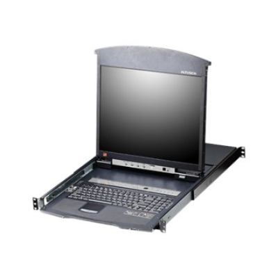 Aten | 16-Port Cat 5 Dual Rail 17" LCD KVM Switch with Daisy-Chain Port | KL1516AM-AXA-AG | 1 x USB Type-A Female