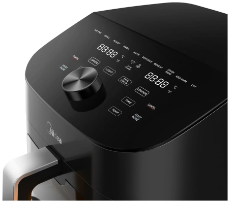 Midea Two Zone Airfryer | MAD1100DADK | Power 1850 W | Capacity 4.4 / 6.4 L | Rapid Air technology | Black