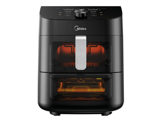 Midea Two Zone Airfryer | MAD1100DADK | Power 1850 W | Capacity 4.4 / 6.4 L | Rapid Air technology | Black