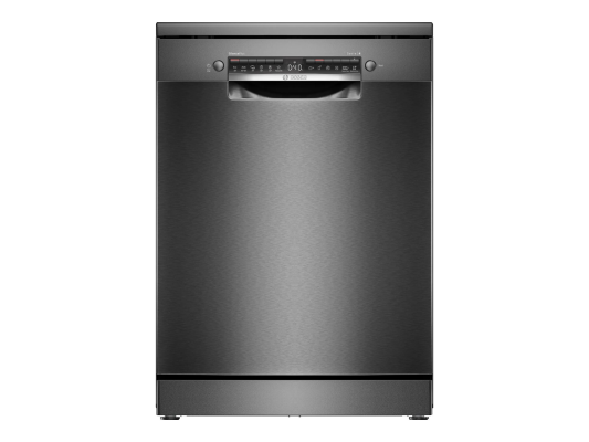 Dishwasher | SMS4EMC06E | Free standing | Width 60 cm | Number of place settings 14 | Number of programs 6 | Energy efficiency class B | Display | AquaStop function | Black inox