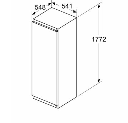 Bosch Refrigerator | KIR815SE0 | Energy efficiency class E | Built-in | Larder | Height 177.2 cm | Fridge net capacity 310 L | Freezer net capacity 0 L | 35 dB | White