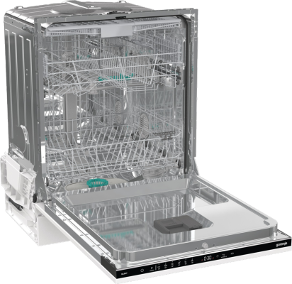 Dishwasher | GV643E90 | Built-in | Width 60 cm | Number of place settings 16 | Number of programs 6 | Energy efficiency class E | Display | AquaStop function | White