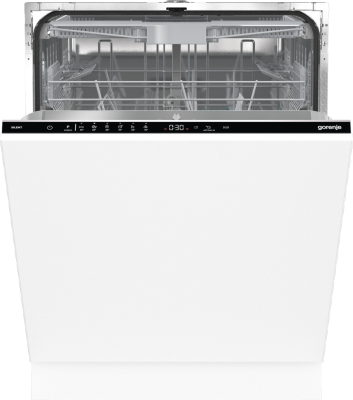 Dishwasher | GV643E90 | Built-in | Width 60 cm | Number of place settings 16 | Number of programs 6 | Energy efficiency class E | Display | AquaStop function | White