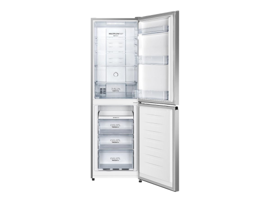 Gorenje Refrigerator | NRK418ECS4 | Energy efficiency class E | Free standing | Combi | Height 182.4 cm | No Frost system | Fridge net capacity 171 L | Freezer net capacity 85 L | 37 dB | Grey