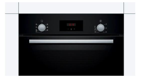 Bosch | Oven | HBF133BA0 | 66 L | Electric | EcoClean | Knobs | Height 59.5 cm | Width 59.4 cm | Black