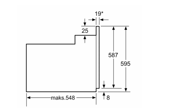 Bosch | Oven | HBF133BA0 | 66 L | Electric | EcoClean | Knobs | Height 59.5 cm | Width 59.4 cm | Black