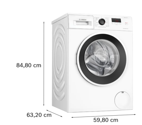 Bosch Washing Machine | WGE0240ASN | Energy efficiency class A | Front loading | Washing capacity 7 kg | 1400 RPM | Depth 59 cm | Width 60 cm | Display | LED | Direct drive | White