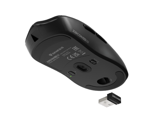 Genesis ZIRCON 500 G2 | Wireless / Wired | Gaming Mouse | 2.4 GHz, Bluetooth, USB | Black