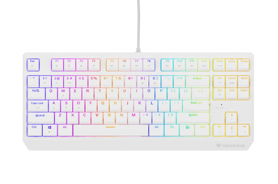 Genesis THOR 230 | Mechanical Gaming Keyboard | Wired | US | White | USB Type-A | Outemu Brown