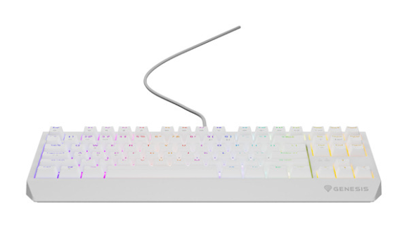 Genesis THOR 230 | Mechanical Gaming Keyboard | Wired | US | White | USB Type-A | Outemu Brown