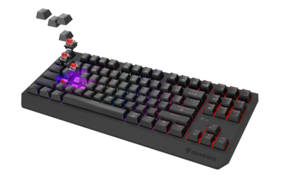 Genesis THOR 230 | Mechanical Gaming Keyboard | Wireless | US | Black | 2.4 GHz, Bluetooth, USB | Outemu Red