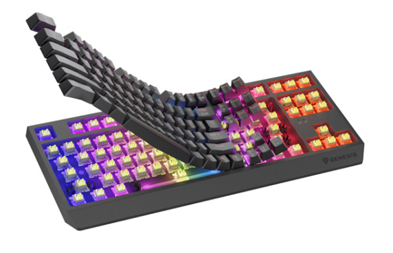 Genesis THOR 230 | Mechanical Gaming Keyboard | Wireless | US | Black | 2.4 GHz, Bluetooth, USB | Outemu Silent Lemon