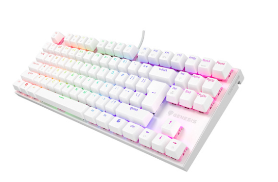 Genesis THOR 303 | Mechanical Gaming Keyboard | Wired | US | White | USB Type-A | Outemu Peach Silent