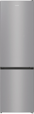 Gorenje Refrigerator | NRK6202ES4 | Energy efficiency class E | Free standing | Combi | Height 200 cm | No Frost system | Fridge net capacity 235 L | Freezer net capacity 96 L | Display | 38 dB | Grey