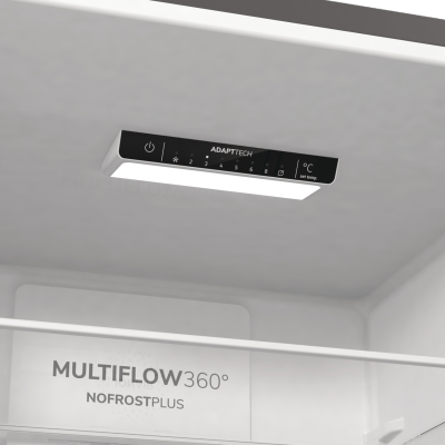 Gorenje Refrigerator | NRK6202ES4 | Energy efficiency class E | Free standing | Combi | Height 200 cm | No Frost system | Fridge net capacity 235 L | Freezer net capacity 96 L | Display | 38 dB | Grey