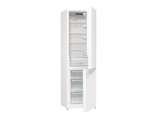 Gorenje Refrigerator | NRK6202EW4 | Energy efficiency class E | Free standing | Combi | Height 200 cm | No Frost system | Fridge net capacity 235 L | Freezer net capacity 96 L | Display | 38 dB | White