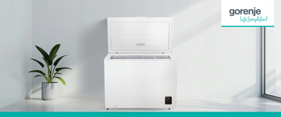 Gorenje Freezer | FH30EAW | Energy efficiency class E | Chest | Free standing | Height 84.7 cm | Total net capacity 297 L | Display | White