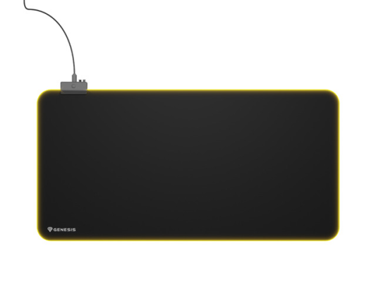 Genesis Mouse Pad | Boron 500 XXL RGB | Mouse pad | 400 x 800 x 4 mm | Black