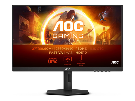AOC | Q27G4XN | 27 " | VA | QHD | 16:9 | 180 Hz | 1 ms | 2560 x 1440 pixels | 300 cd / m² | HDMI ports quantity 2 | Warranty 36 month(s)