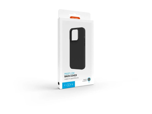 Fixed | MagFlow | Back Cover | Apple | iPhone 16 Pro | Silicone | Black