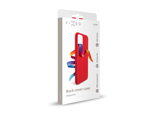 Fixed Story | Back cover | Apple | iPhone 16 Pro | Rubberized | Red