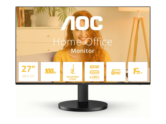 AOC | Q27B3CF2 | 27 " | IPS | QHD | 16:9 | 100 Hz | 1 ms | 2560 x 1440 pixels | 350 cd / m² | HDMI ports quantity 1 | Black | Warranty 36 month(s)