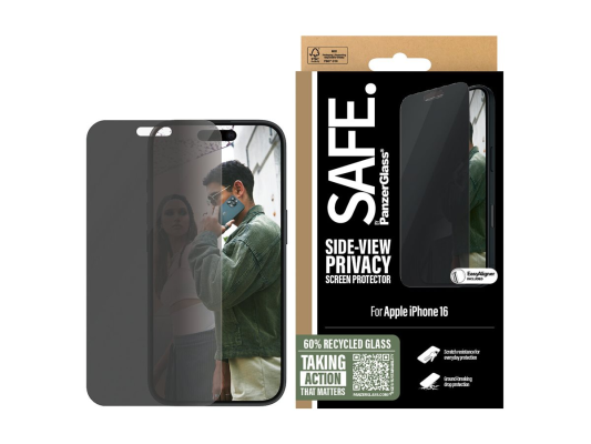 PanzerGlass Screen protector | Apple | iPhone 16 | Glass | Black | Ultra-Wide Fit