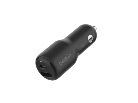 Belkin | BOOST CHARGE 42w-30w USB-C PD PPS + 12w USB-A Car Charger, | CCB005btBK