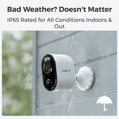 Reolink | Wireless Solar & Battery Powered Security Camera with Smart Detection, 3W | Argus Series B310 with Solar Panel | Bullet | 3 MP | f=4mm，F=2.0 | IP65 | H.264 / H.265 | Micro SD, Max. 128GB