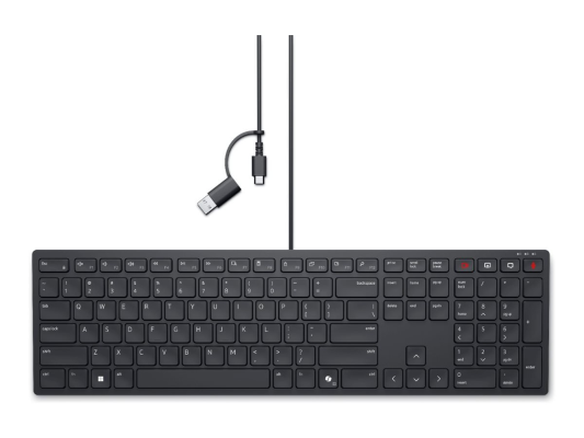 Dell | Collaboration Keyboard | KB525C | Keyboard | Wired | US (QWERTY) | Black | USB-C