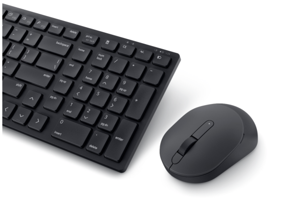 Dell | Silent Keyboard and Mouse | KM555 | Keyboard and Mouse Set | Wireless | Estonian (QWERTY) | Black | 2.4 GHz, Bluetooth 5.1 | Wireless connection