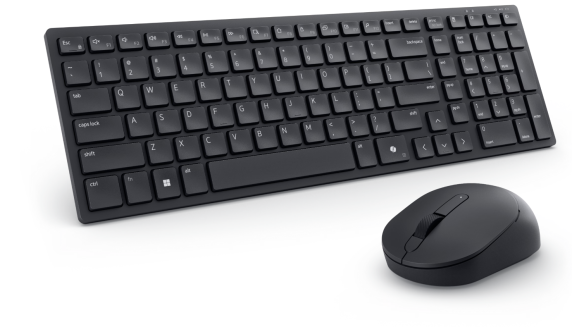Dell | Silent Keyboard and Mouse | KM555 | Keyboard and Mouse Set | Wireless | Russian | Black | 2.4 GHz, Bluetooth 5.1 | Wireless connection
