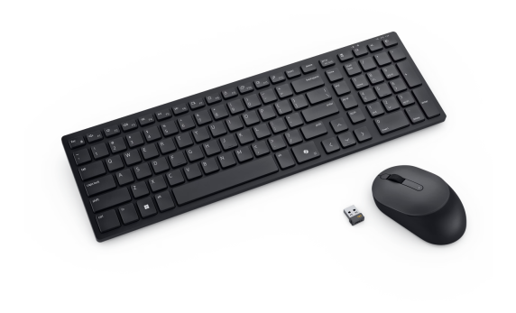 Dell | Silent Keyboard and Mouse | KM555 | Keyboard and Mouse Set | Wireless | Russian | Black | 2.4 GHz, Bluetooth 5.1 | Wireless connection