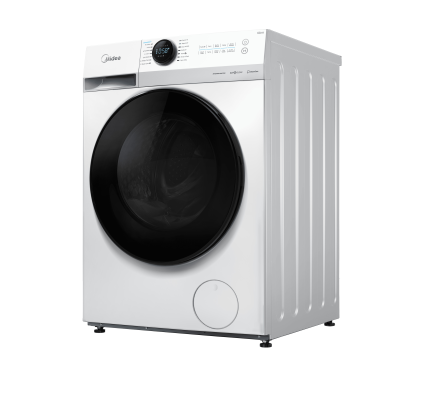 Midea Washing Machine | MF200W80WB / W-HR | Energy efficiency class A | Front loading | Washing capacity 8 kg | 1400 RPM | Depth 48 cm | Width 60 cm | Display | LCD | Steam function | White