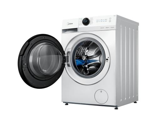 Midea Washing Machine | MF200W80WB / W-HR | Energy efficiency class A | Front loading | Washing capacity 8 kg | 1400 RPM | Depth 48 cm | Width 60 cm | Display | LCD | Steam function | White