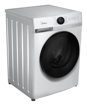 Midea Washing Machine | MF200W80WB / W-HR | Energy efficiency class A | Front loading | Washing capacity 8 kg | 1400 RPM | Depth 48 cm | Width 60 cm | Display | LCD | Steam function | White