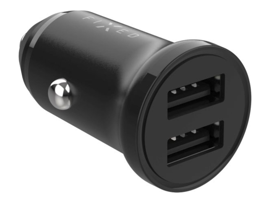 FIXED Dual USB Car Charger 15W, Black | Fixed