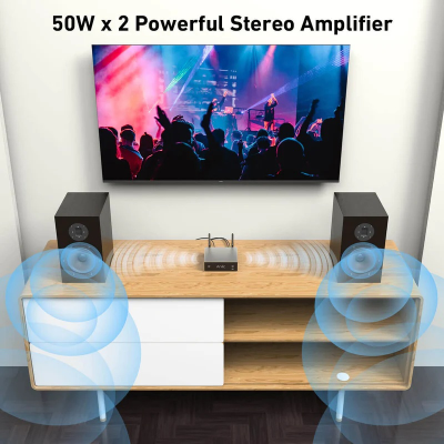 Arylic A50+ 50W x 2 Streaming Amplifier | Wi-Fi | Bluetooth | Wireless connection