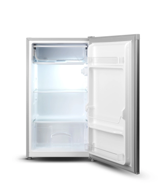 Goddess Refrigerator | GODRSE085GS8SSE | Energy efficiency class E | Free standing | Larder | Height 85 cm | Fridge net capacity 90 L | 39 dB | Silver