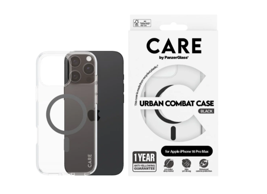 CARE Flagship Case | Back cover | Apple | iPhone 16 Pro Max | Recycled plastic | Transparent | MagSafe